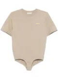 Coperni logo-print bodysuit - Neutrals