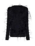 LAPOINTE feather-detail blouse - Black
