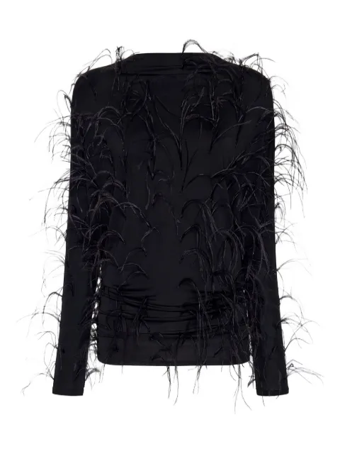 LAPOINTE feather-detail blouse