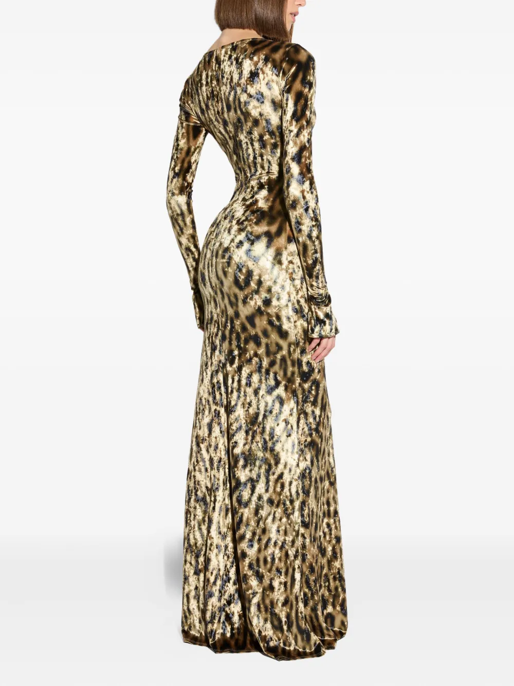 LAPOINTE LEOPARD-PRINT MAXI DRESS