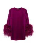 LAPOINTE feather-detail dress - Purple