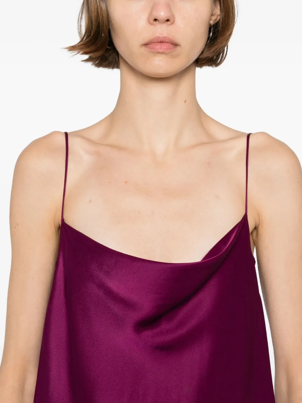 LAPOINTE Jurk met verendetail Paars