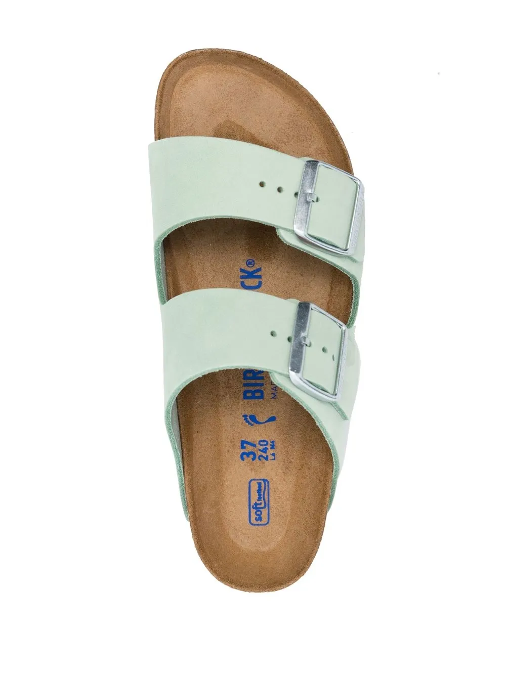 Birkenstock Arizona buckled 35mm slides MATCHA