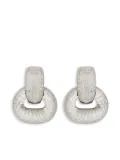 Oscar de la Renta textured drop earrings - Silver