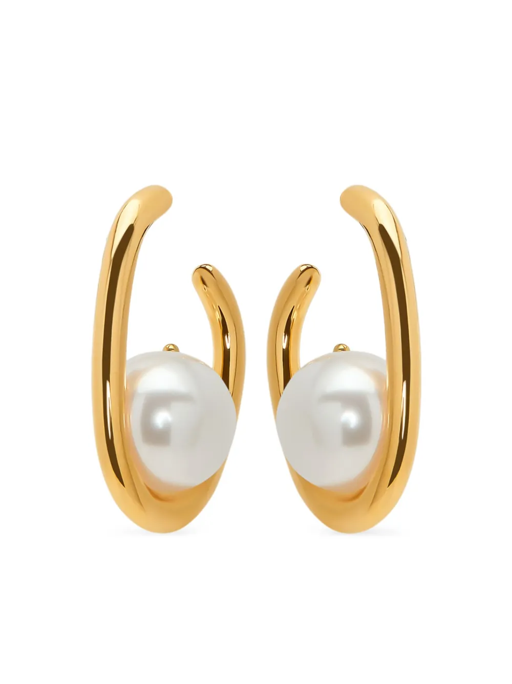 Oscar de la Renta フープピアス - ゴールドトーン Oscar de la Renta フープピアス - ゴールドトーン