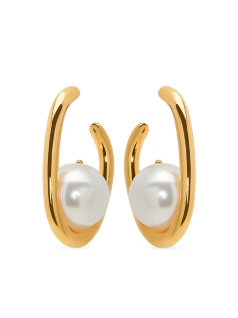 Oscar de la Renta embellished hoop earrings