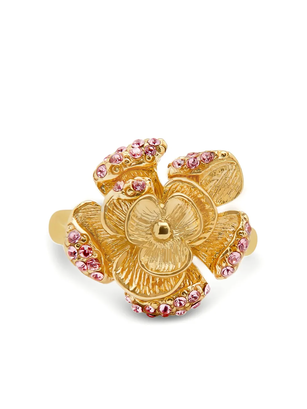 Oscar de la Renta フローラル リング - ゴールドトーン Oscar de la Renta フローラル リング - ゴールドトーン