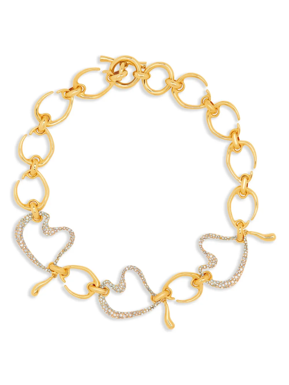 Oscar de la Renta ハート チェーンネックレス - ゴールドトーン Oscar de la Renta ハート チェーンネックレス - ゴールドトーン