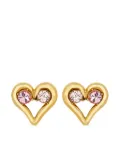 Oscar de la Renta heart stud earrings - Gold