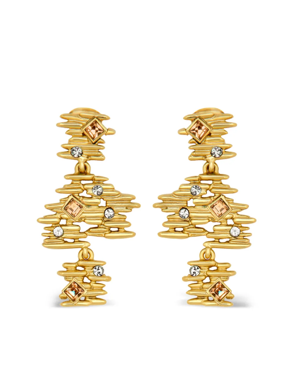 Oscar de la Renta Fine Line ドロップピアス - ゴールドトーン Oscar de la Renta Fine Line ドロップピアス - ゴールドトーン
