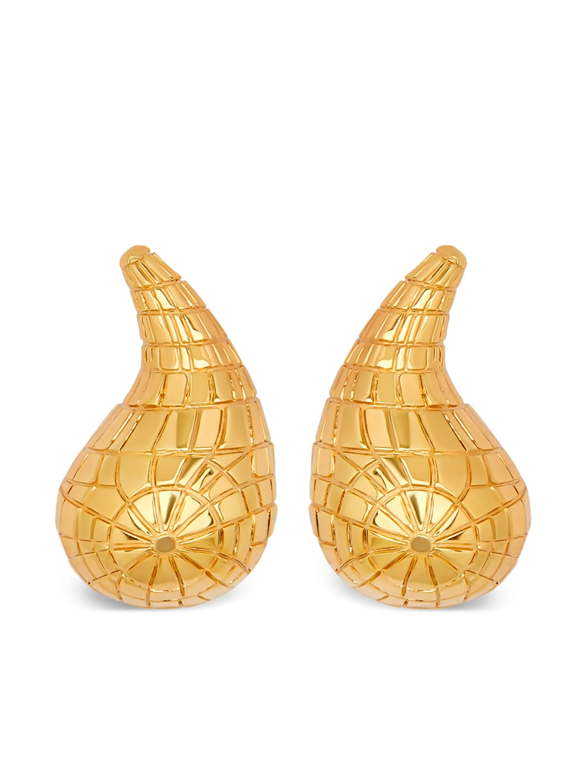 Oscar de la Renta Mosaic Teardrop clip-on earrings