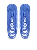 Oscar de la Renta Beaded Curtain earrings - Blue