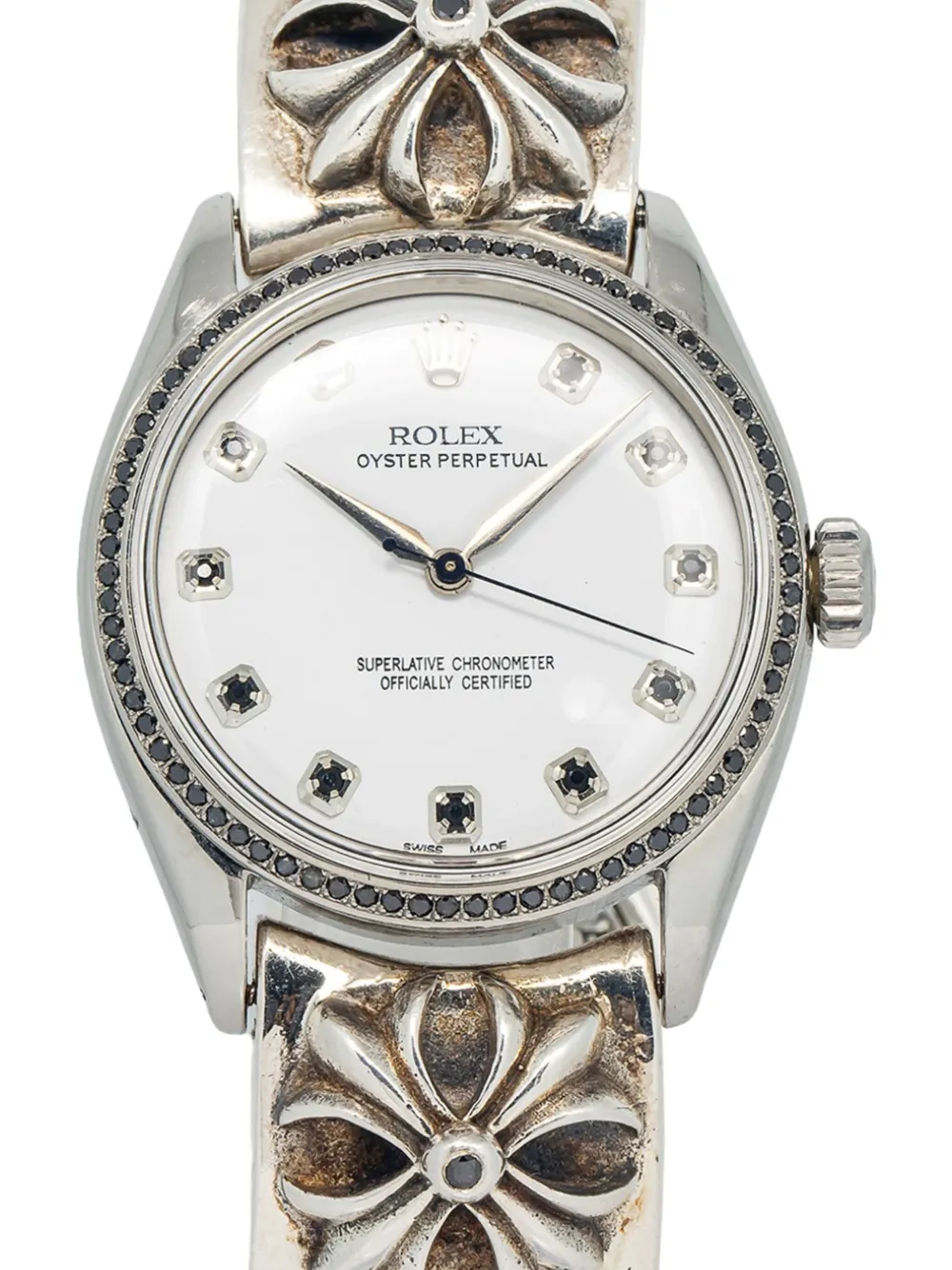 Pre-owned Rolex Oyster Perpetual 34mm In White