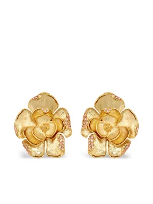 Oscar de la Renta ピアス スタッド フラワー 花 メタリック Oscar de la Renta ピアス スタッド フラワー 花 フローラル