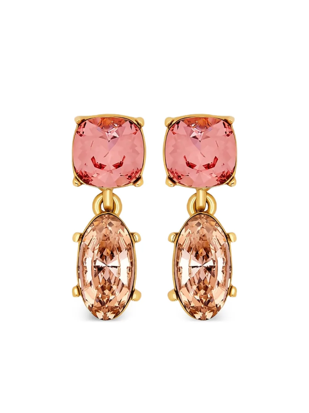 Oscar de la Renta crystal-embellished drop earrings - Gold