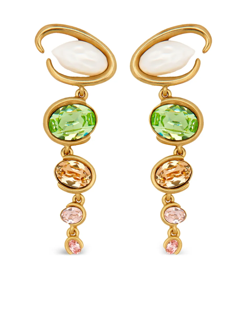 Image 1 of Oscar de la Renta 바로크 펄 O 드롭 이어링