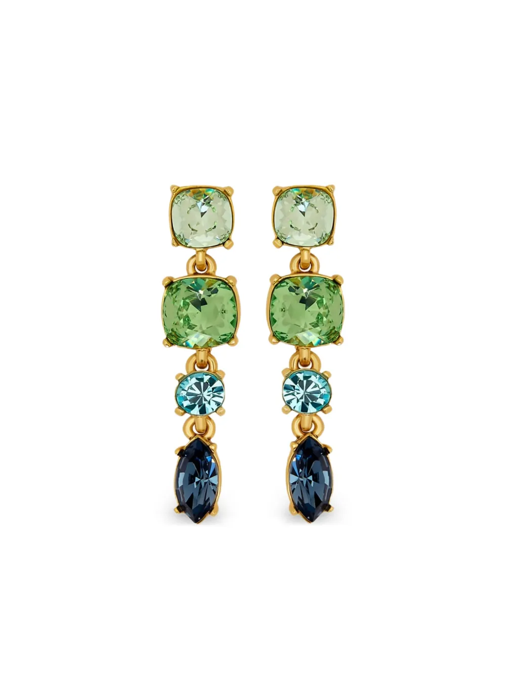 Oscar de la Renta four-tier drop earrings - Oro