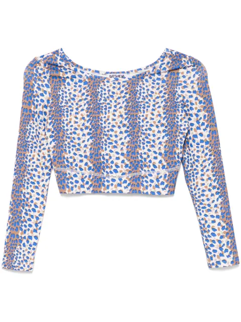 Batsheva top con estampado de leopardo