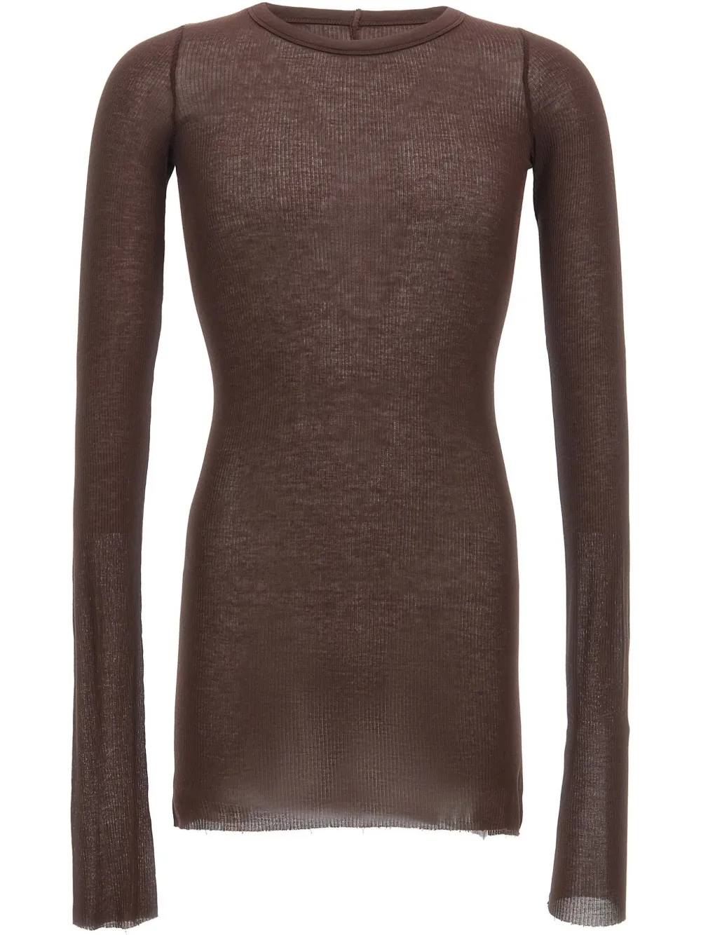 Rick Owens playera de canalé | marrón | Image 1