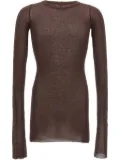 Rick Owens ribbed T-shirt - Brown