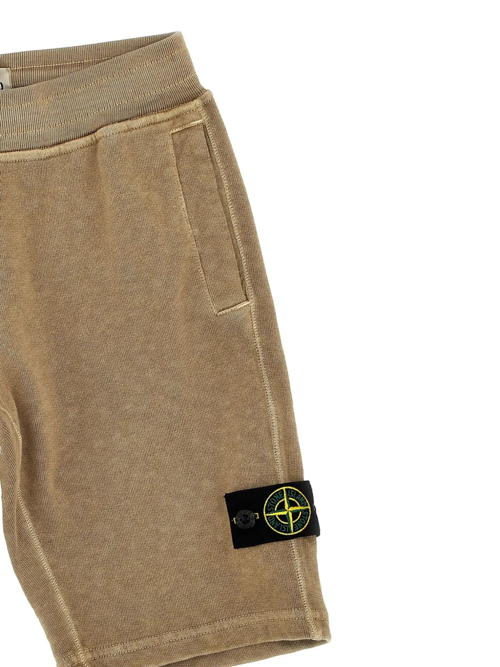 Stone Island Junior Shorts met Compass-logopatch Bruin