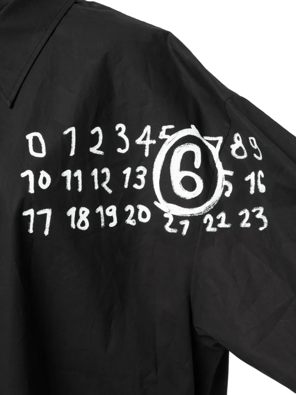 MM6 Maison Margiela Popeline blousejurk Zwart