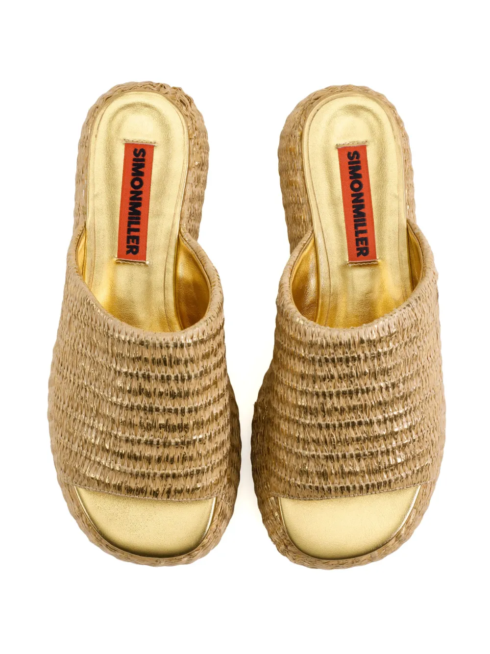 Simon Miller Slippers met metallic afwerking - Goud