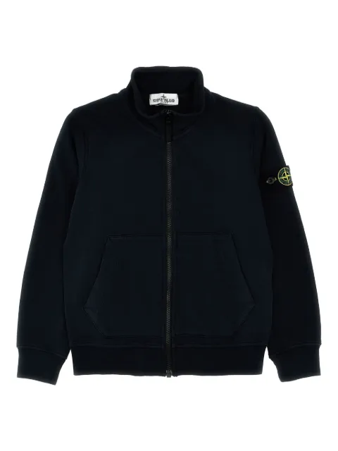 Stone Island Junior Compass-badge zipped sweatshirt