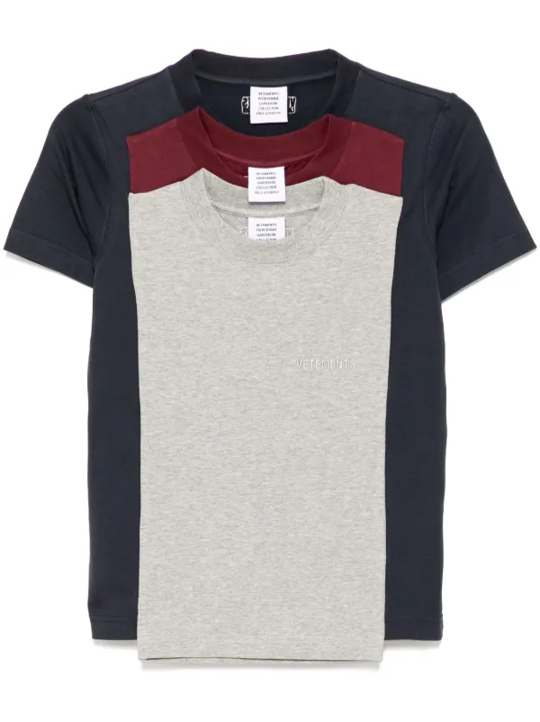 【VETEMENTS】マルチカラー Runway レイヤード フィット Tシャ 27850830_57587901_600.jpg
