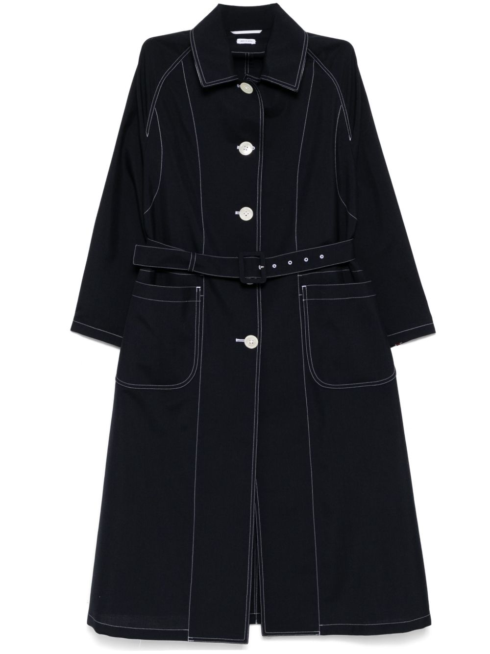 Thom Browne patch pocket car coat - Blue