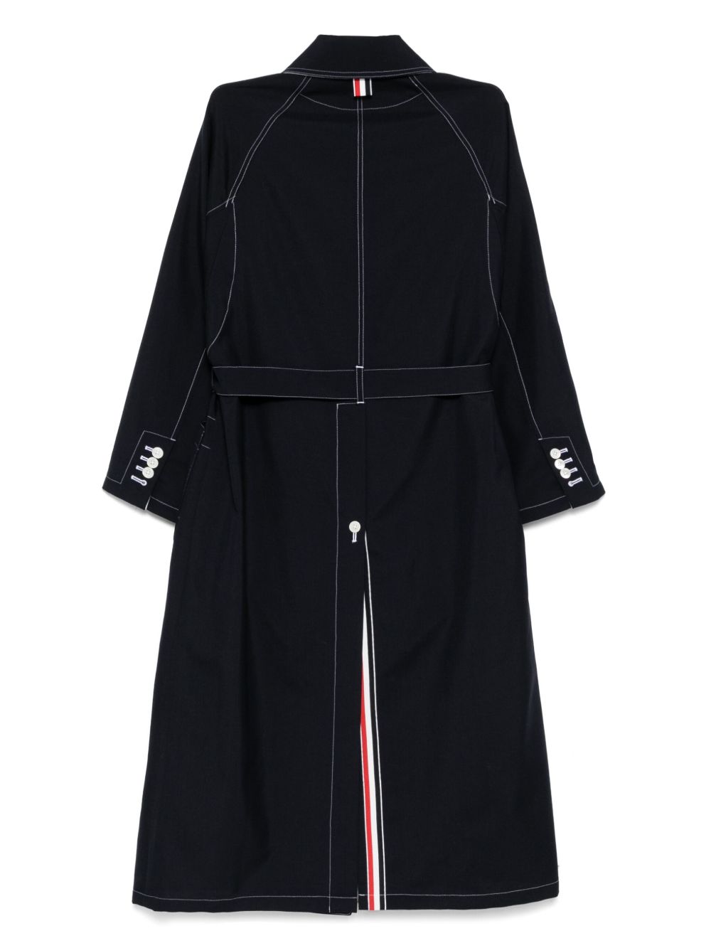 Thom Browne patch pocket car coat - Blue