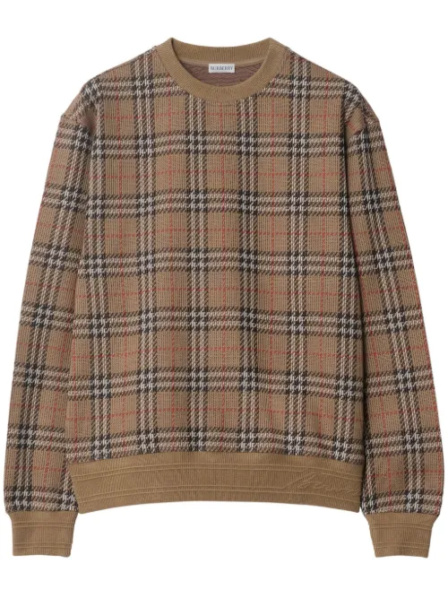 Pull à motif Vintage Check - Burberry - Modalova