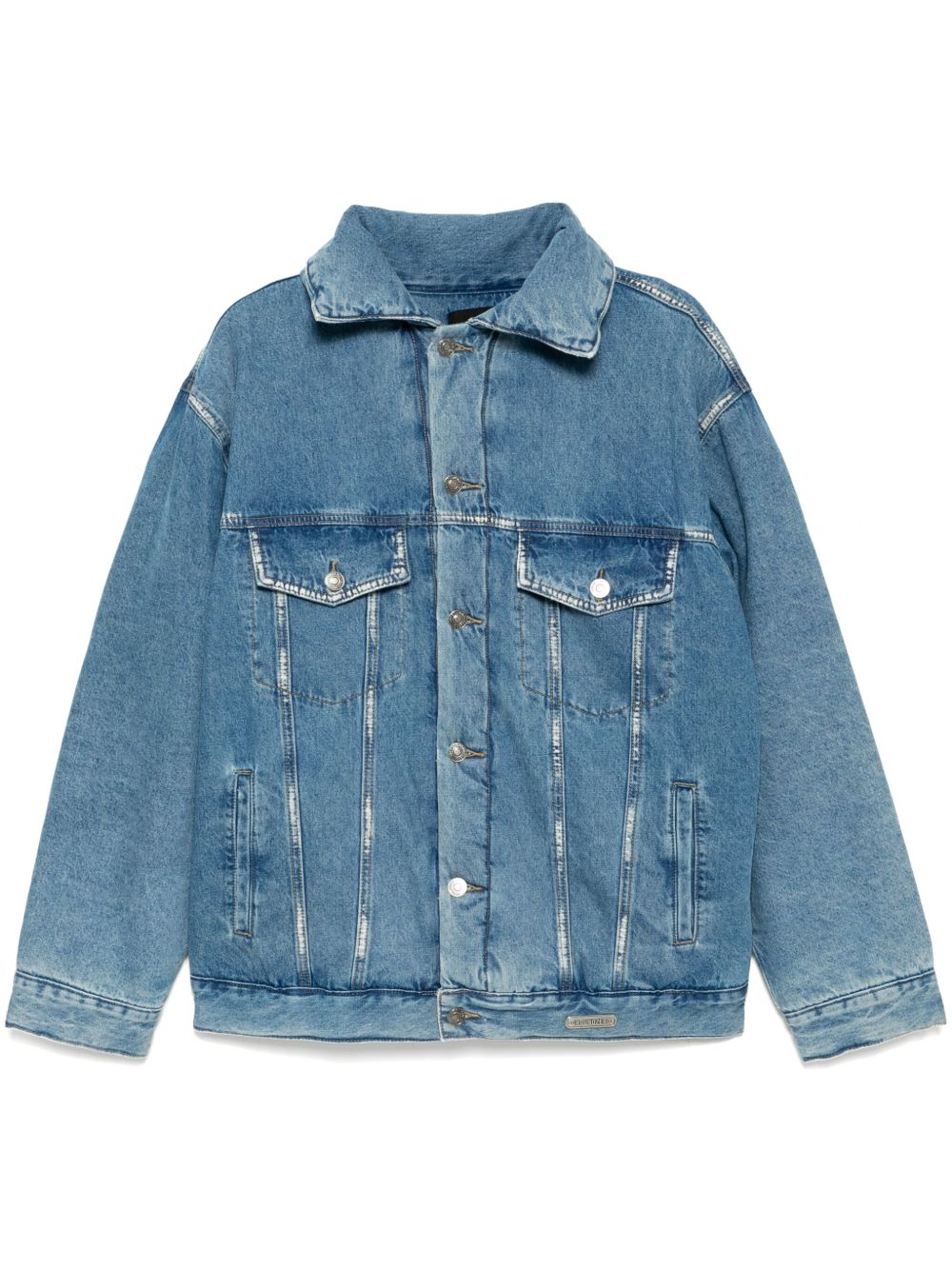 Ground Zero Button-up Denim Jacket In Blue