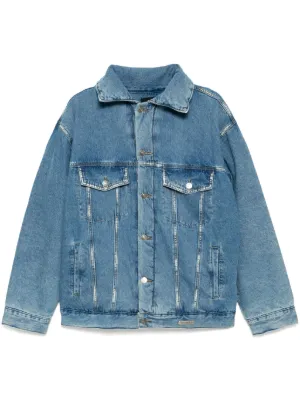 Alexander Wang プリント デニムジャケット | ブルー | FARFETCH JP