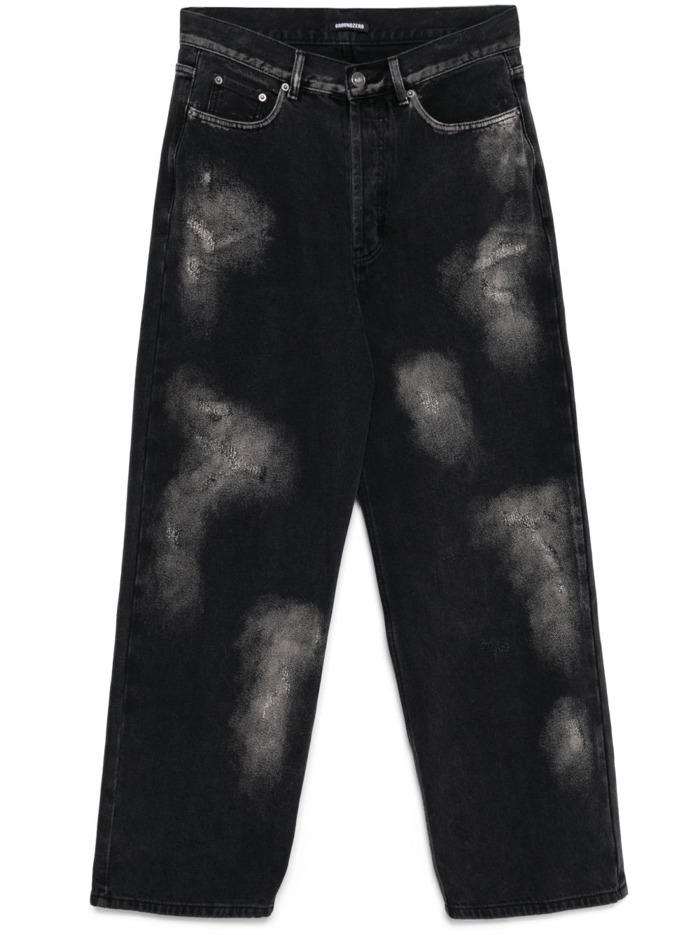 GROUND ZERO DISTRESSED WIDE-LEG JEANS