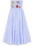 Mira Mikati rainbow striped bandeau dress - Blue