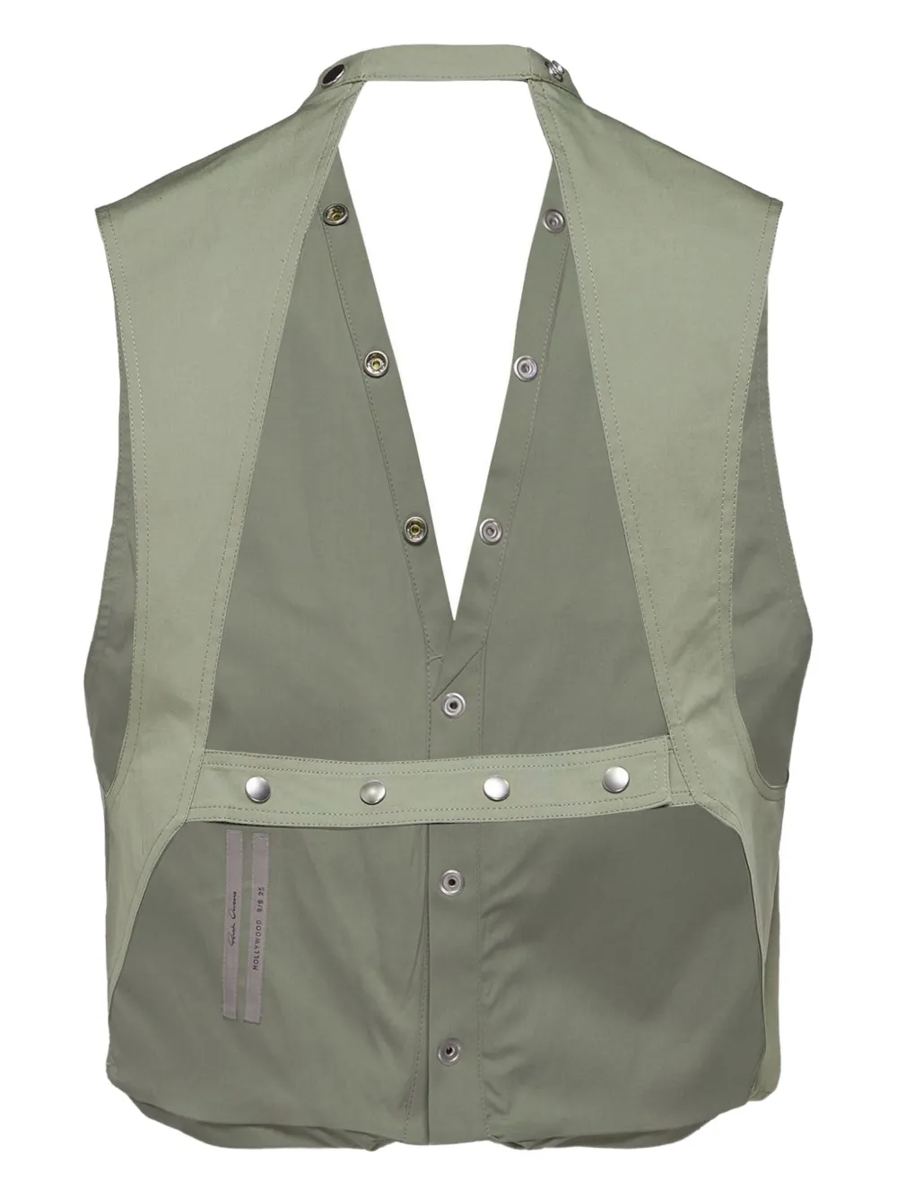 Rick Owens Multi-pocket Gilet In Green