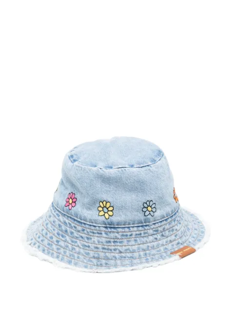 Mira Mikati embroidered denim bucket hat