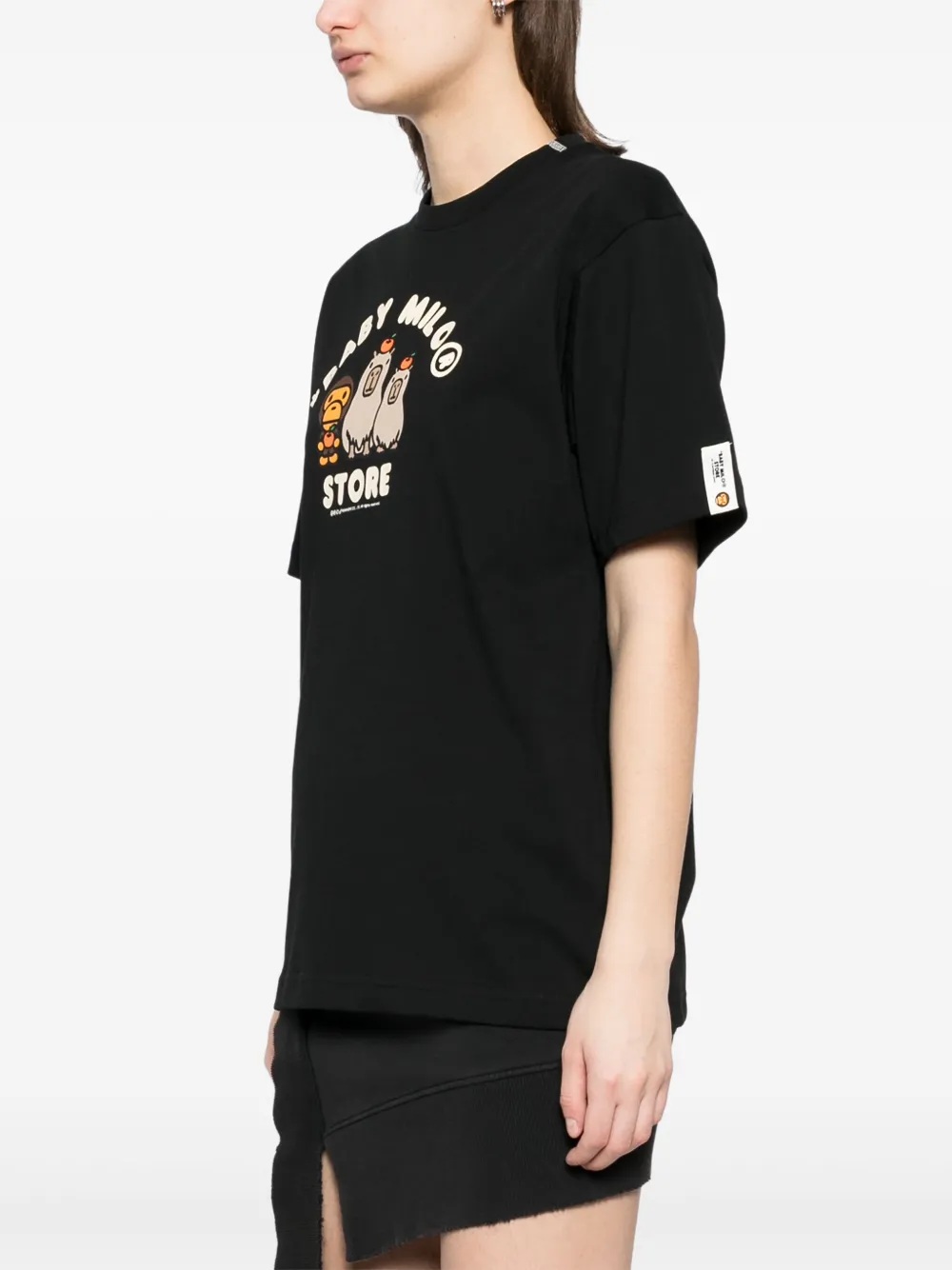 *baby Milo® Store By *a Bathing Ape® Logo Print T-shirt In Black