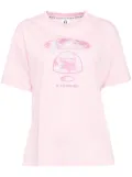 AAPE BY *A BATHING APE® embroidered logo T-shirt - Pink
