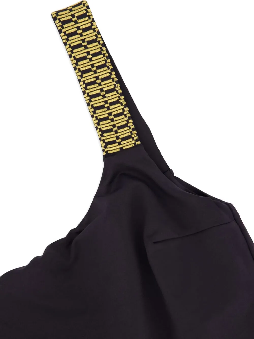 Zeus + Dione Attis Embroidered One-shoulder Swimsuit In Black