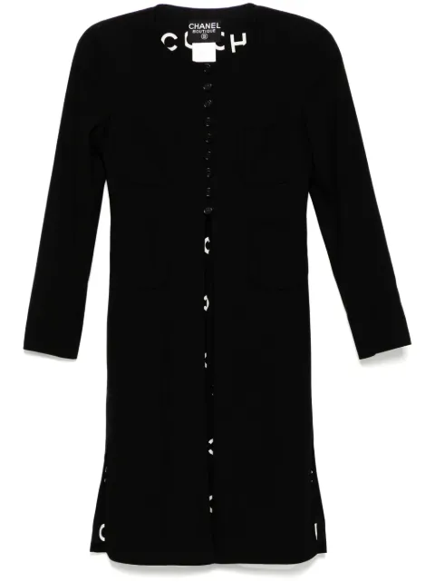 CHANEL Pre-Owned abrigo sin cuello 1997