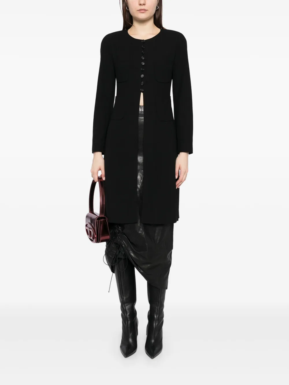 CHANEL Pre-Owned abrigo sin cuello 1997 | Image 2