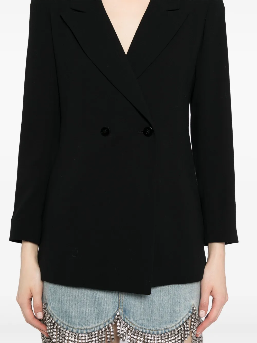 Pre-owned Chanel 1998 Double Breasted Jacket In Black