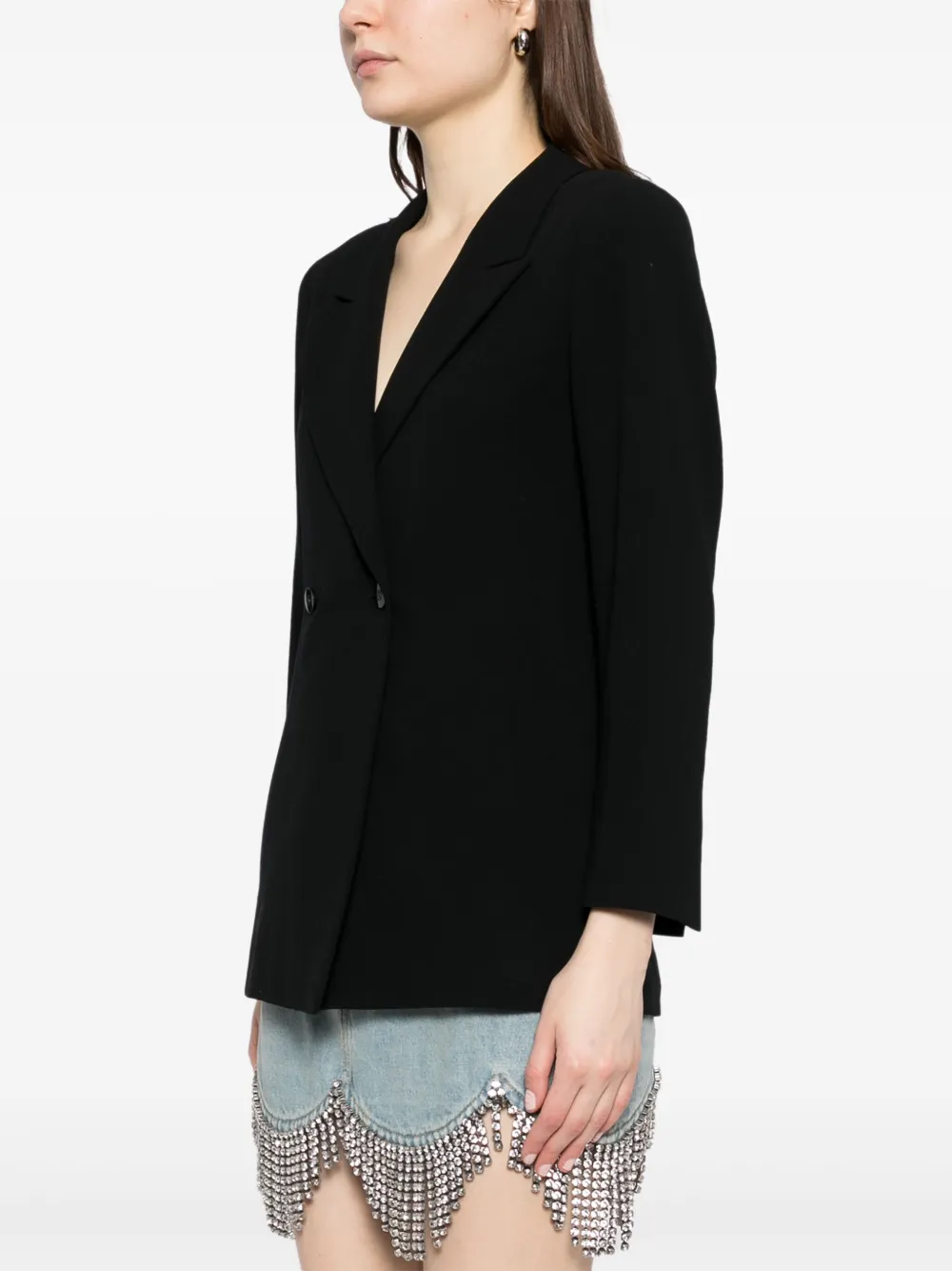 Pre-owned Chanel 1998 Double Breasted Jacket In Black