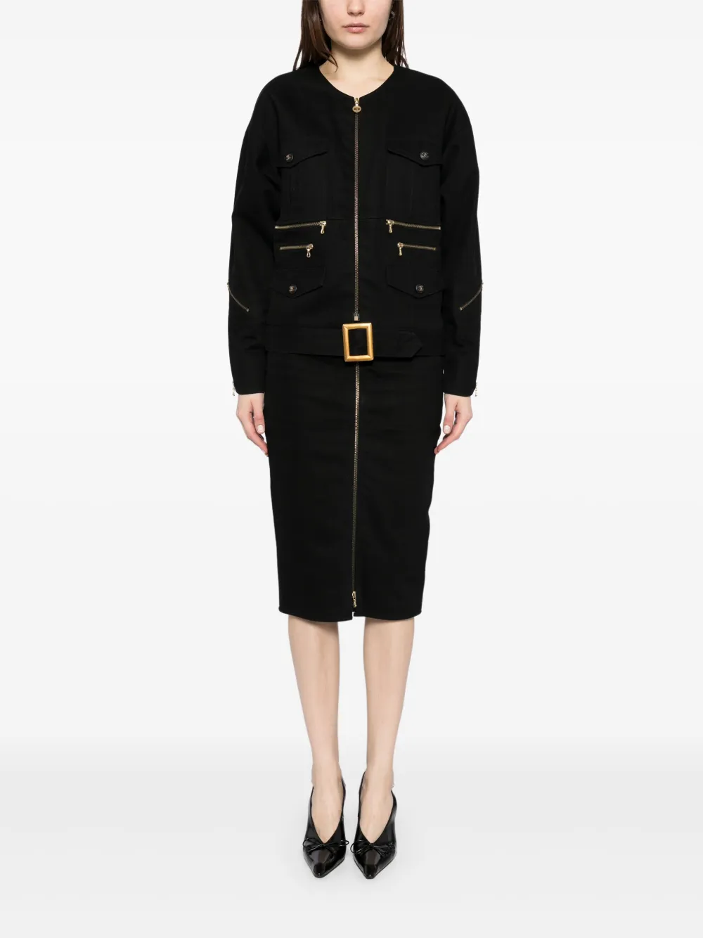 CHANEL Pre-Owned طقم بدلة بجاكيت وتنورة من عقد 1990-2000 | Image 2