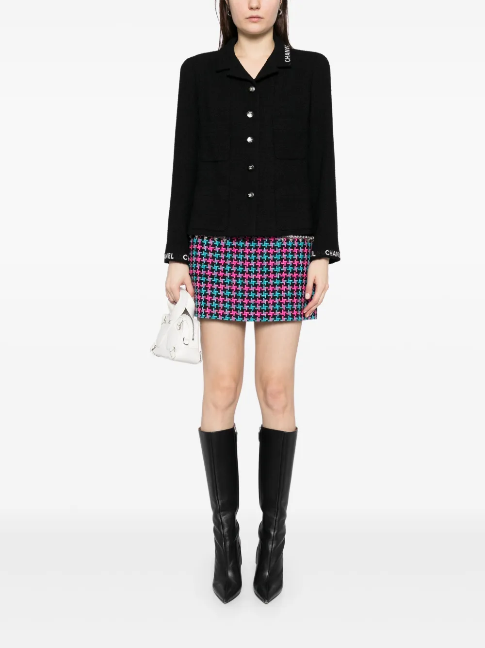 CHANEL Pre-Owned 1995 jack met enkele rij knopen - Zwart