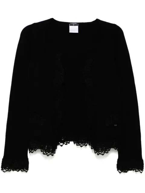 CHANEL Pre-Owned 1990-2000s lace detailing cardigan