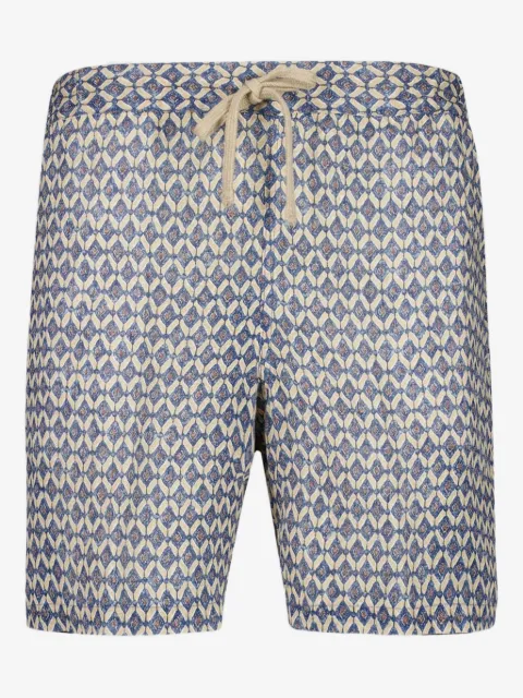 120% Lino bermudas estampadas