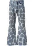 Readymade heart-print bootcut jeans - Blue